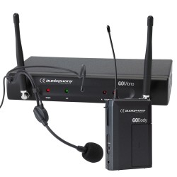 Trådlöst headsetsystem med headset, sändare och mottagare - Audiophony GO-Pack GO-Head-F8