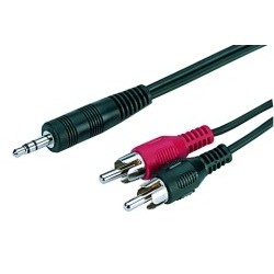 AUX-kabel 2 meter - ACA-1735 Minitele-RCA