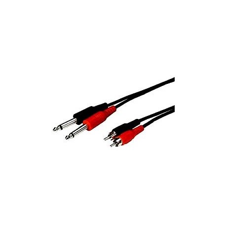 Adapter-kabel - Tele 6,3 mm - RCA